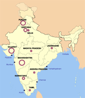 INDE : répartition des zones franches pour l'industrie automobile